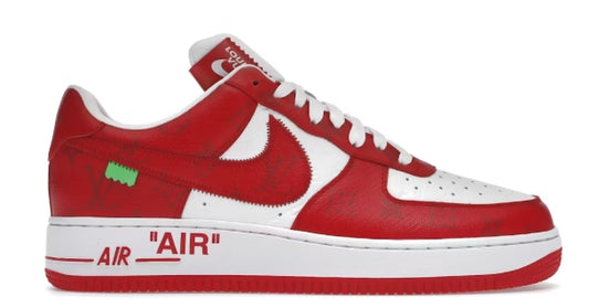 Louis Vuitton Nike Air Force 1 Low By Virgil Abloh White Red