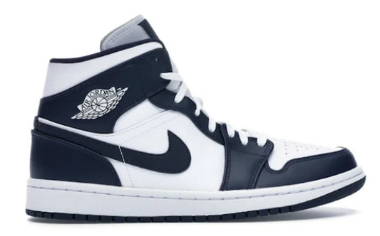 Jordan 1 Mid White Metallic Gold Obsidian